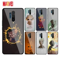 soft tpu cover cute groot marvel art for oneplus nord n100 n10 8t 8 7t 7 6t 6 5t pro black phone case shell soft cover