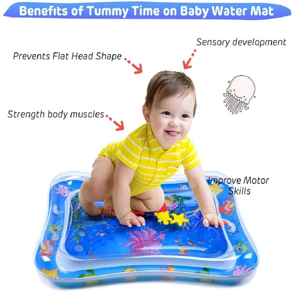 Лидер продаж детский игровой коврик для воды надувной игр с животиком детей