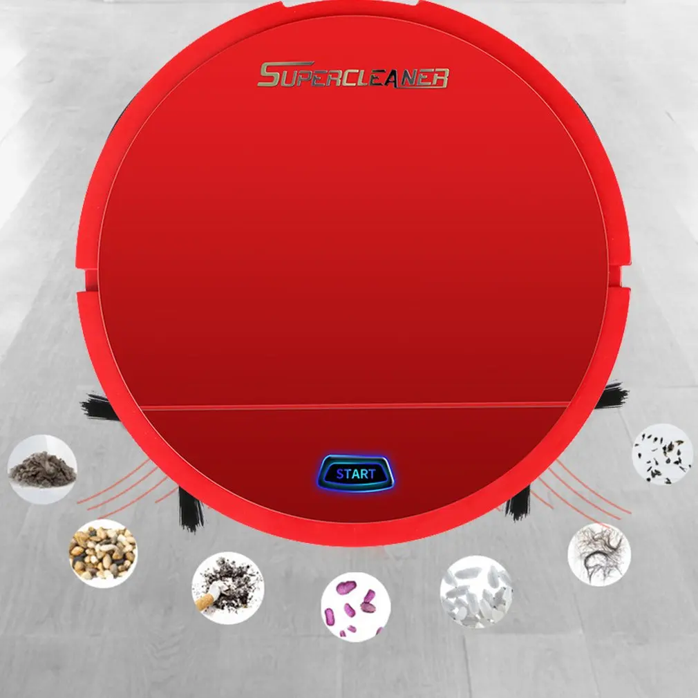 Charging Automatic Sweeping Robot Mini Household Cleaning Machine Lazy Smart Vacuum Cleaner Portable Dust Box/dust Bucket 0.5 L | Бытовая