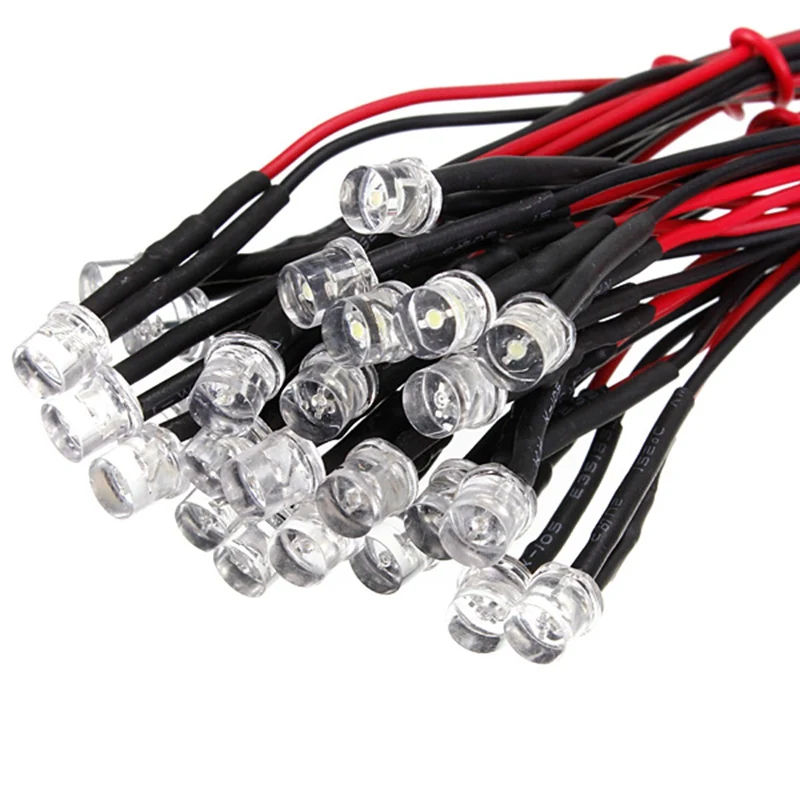 5 шт./лот Светодиодная лампа супер яркая Предварительно Проводная излучающая