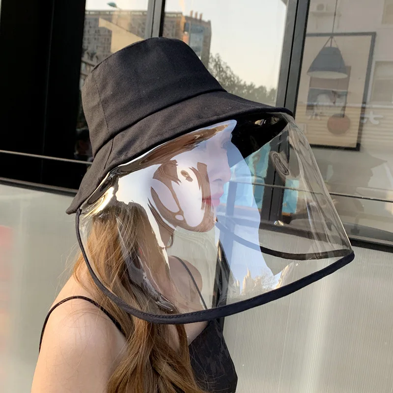 2020 шляпы ведра анти туман Панама Шляпа Унисекс Шляпы с защитной маской женские