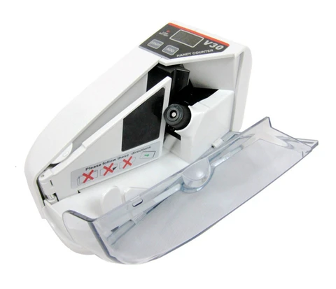 Портативный мини-счетчик купюр V30, с аккумулятором/разъемом, удобный светодиодный экран, устройство для счета банкнот и купюр