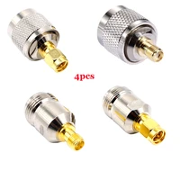 4pcsset n to sma adapter n male to sma male plug female jack rf connector 4 type test converter fast ship