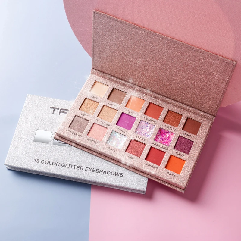 Палитра теней для век 18 цветов небесно-пустынные тени шампанское золото