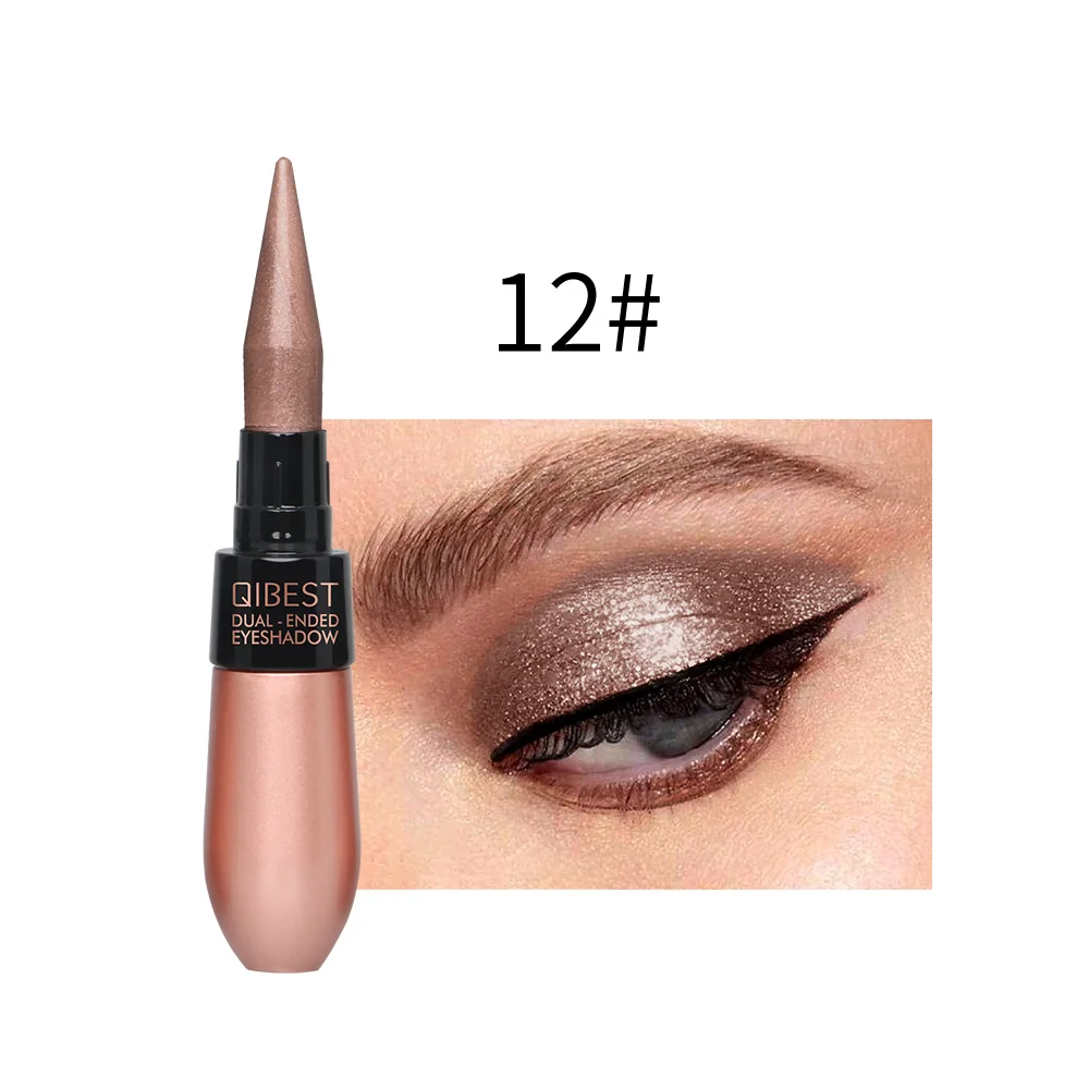 08712 2 in 1 Eyes Makeup Eye Shadow+ Liner Combination Waterproof Shimmer Eyeshadow Cream Stick Make up Black Eye Liner Pencil Kit - Цвет: 08712
