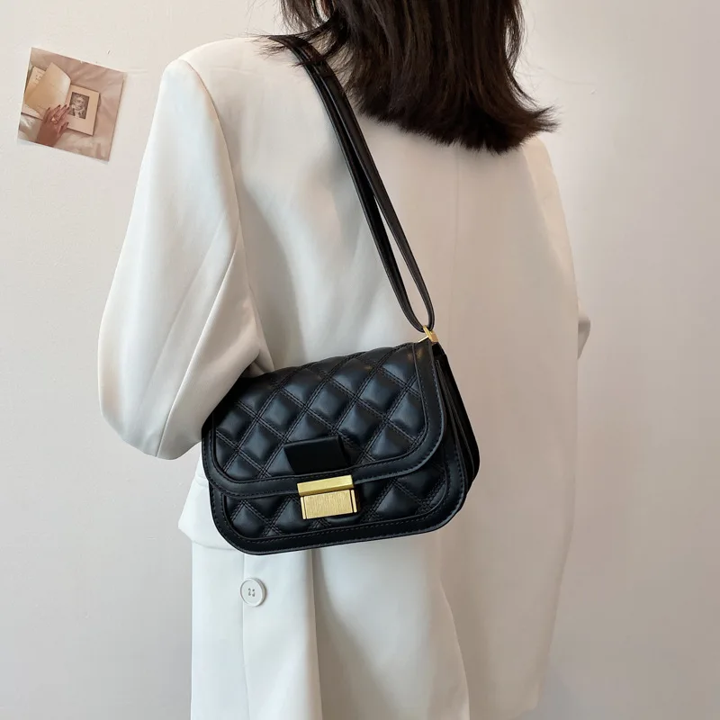 

High Quality Ladies Rhombus Shoulder Bag 2021New Fashion Rhombus Messenger Bag Summer All-match Single Shoulder Small Square Bag