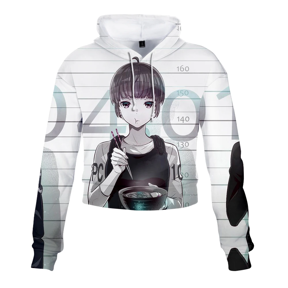 Psycho-Pass Southside женские сексуальные милые кроп топ толстовки змеиный принт harajuku