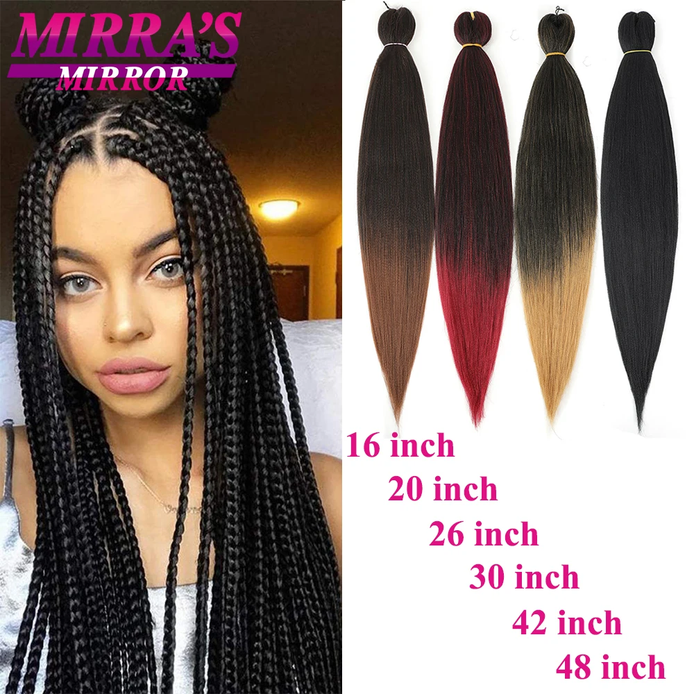 Kanekalon Hair-Extension Braid Яки Вязание крючком Предварительно растянутые плетеные волосы