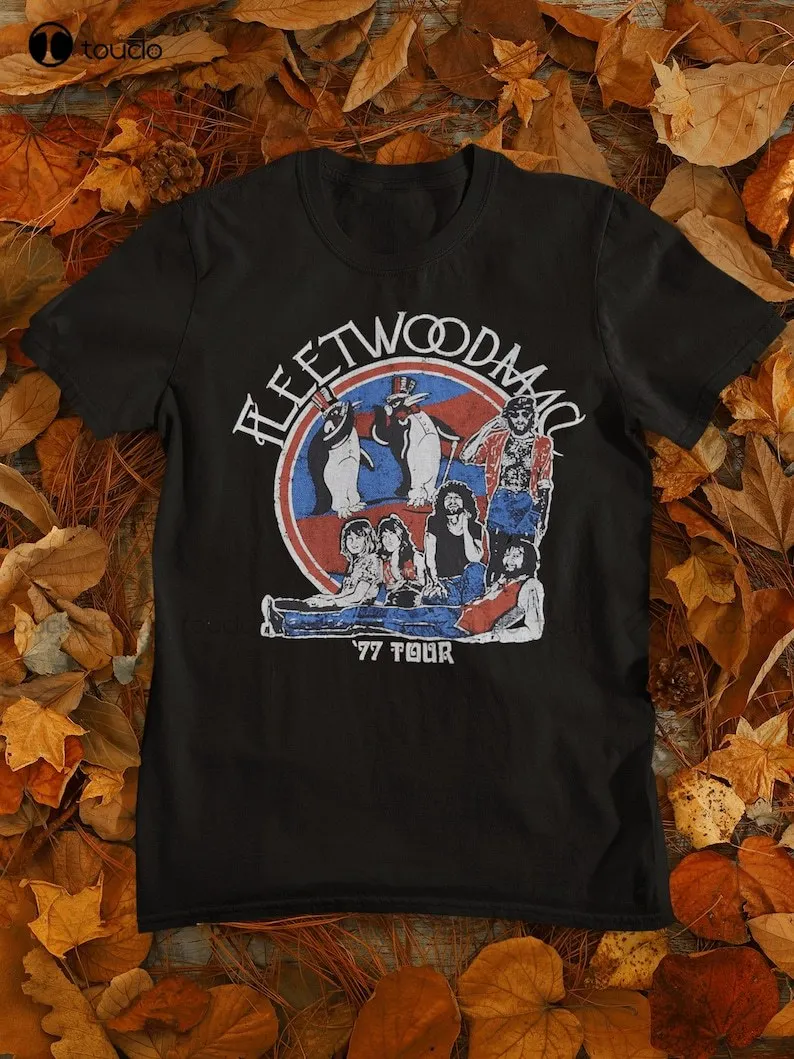 Fleetwood-Mac 77 Tour T-Shirt Fleetwood Mac - British American Rock Band(1967) Rock Band Rock Pop Music For Tshirts