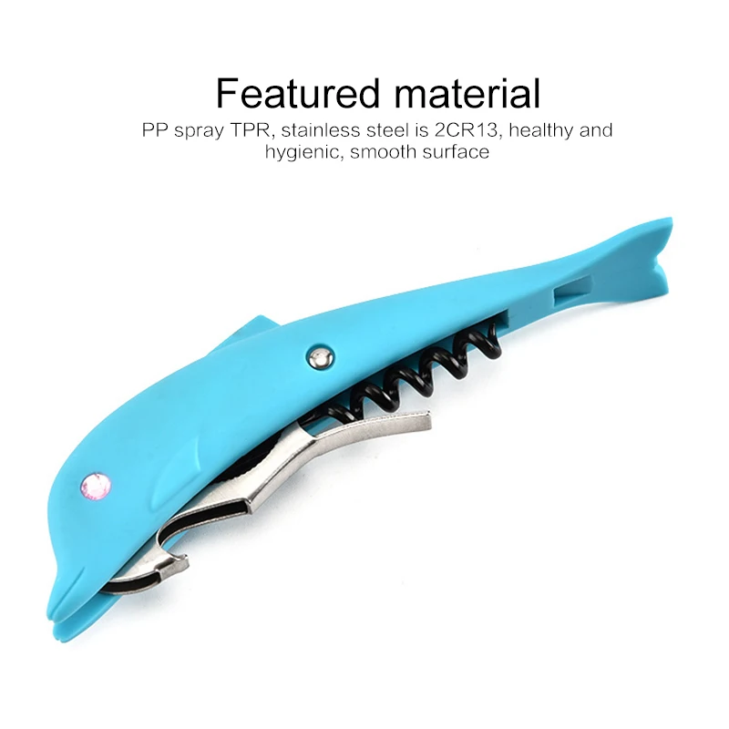 2 в 1 многофункциональная практичная открывалка для дельфинов креативная вина