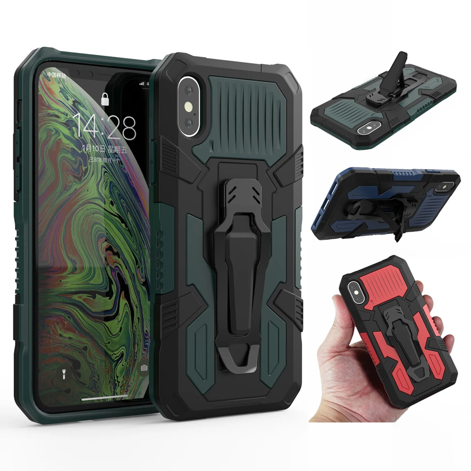 

Metal Back Clip Armor Fundas Case for Huawei Y7A P Smart 2021 Psmart 2021 6.67'' Cover Shockproof Shell Stand TPU Coque