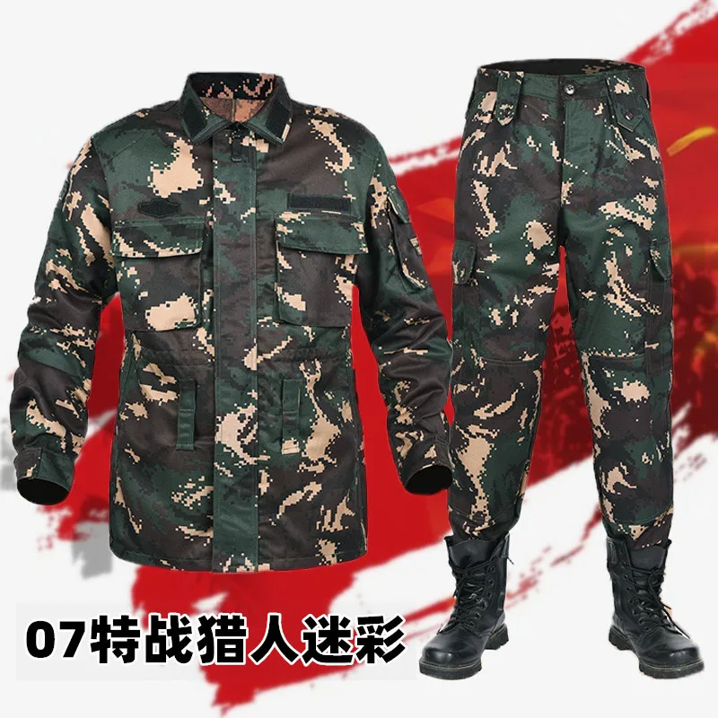 

Mens Military Uniform Tactical Clothing Combat Shirt Camouflage Army Militar Soldier Special Forces Coat+pant Set Send Belt+Hat