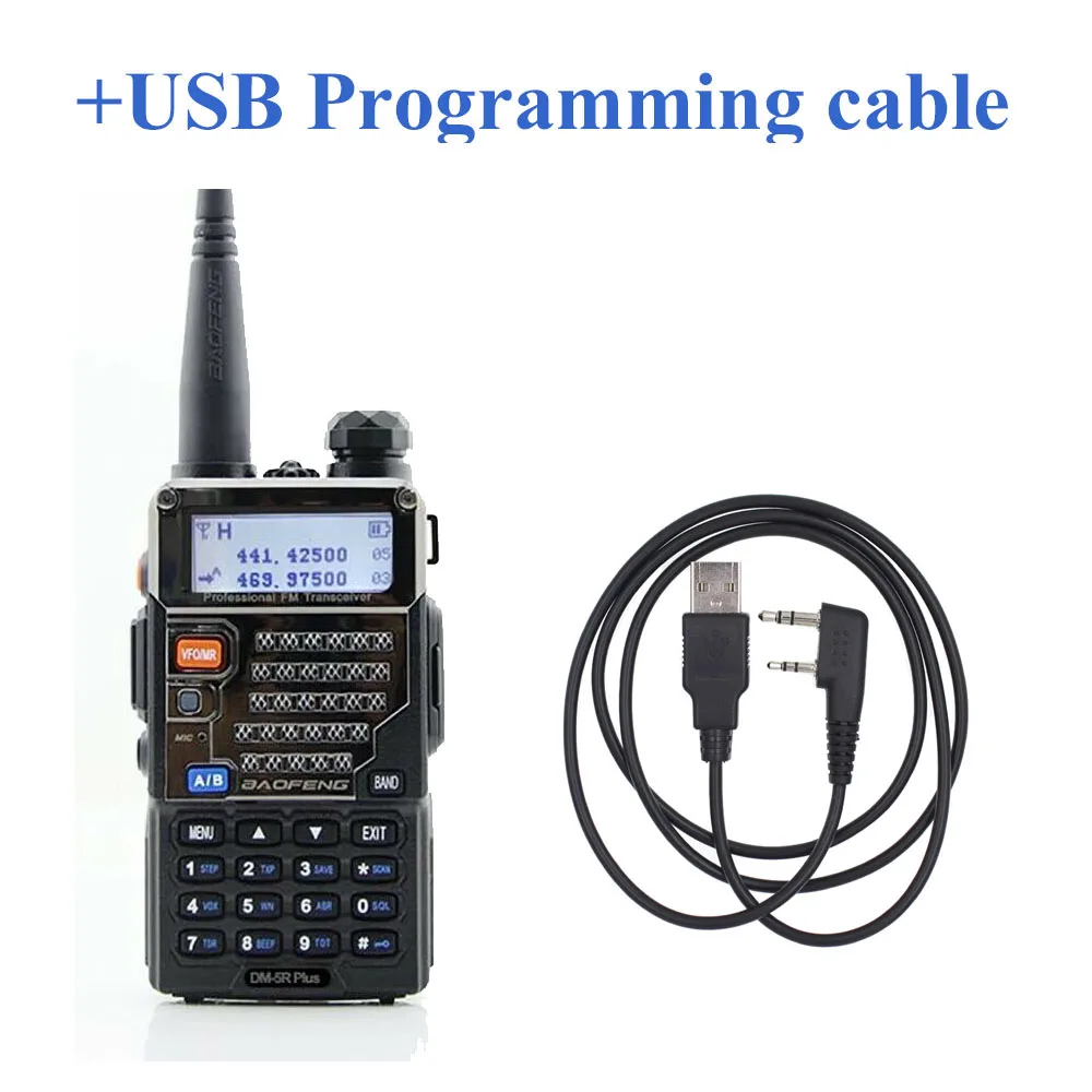 Новинка BAOFENG DM-5R Plus DMR цифровое радио DM5R PLUS двухдиапазонное радио 144/430 МГц fm-трансивер Dual Time slot UV Walkie Talkie