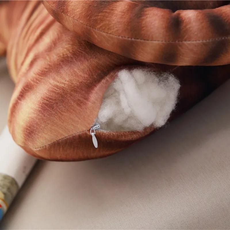 Подушка на заднюю панель с мультяшным животным для дивана имитация кошки