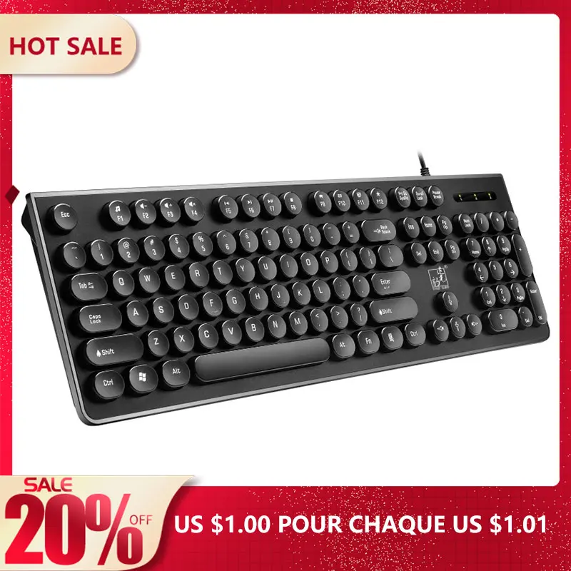 

XNCORN Ultra-thin Keyboard 104 Keys USB Receiver Business Office Desktop Computers Simple And Stylish