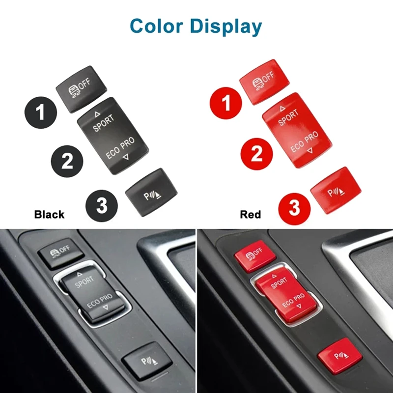 3Pcs Car Console Sport ECO Pro Switch Button ESP Antislip Radarsensor For BMW F20 F21 F22 F23 F30 F34 F35 F32 F33 | Автомобили и