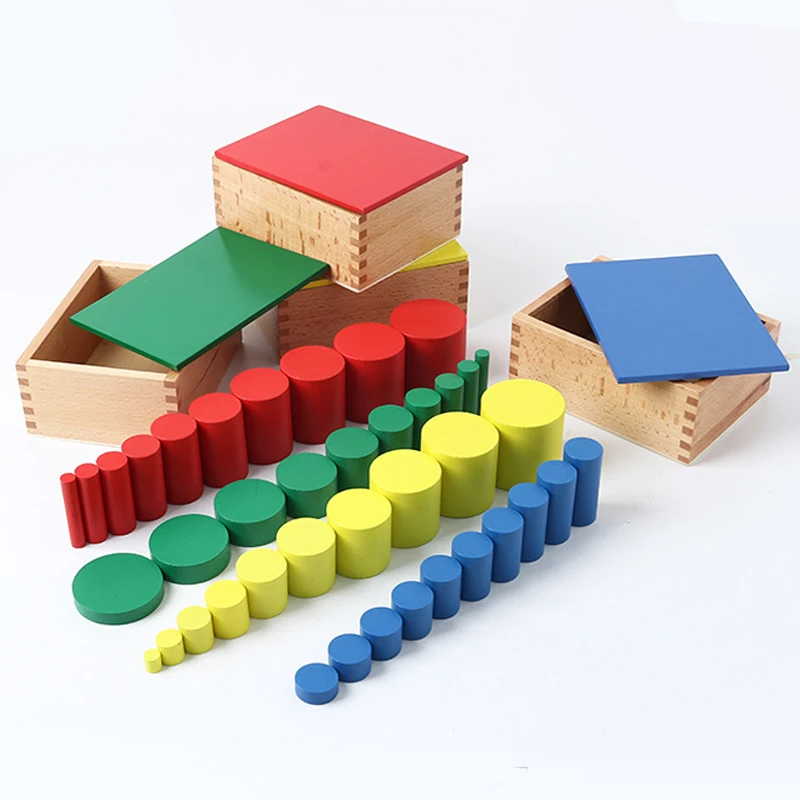 

Цветные цилиндры Монтессори, Детские сенсорные обучающие развивающие игрушки для детей 2 года, Обучающие Детские игрушки, детей ектуальное ...