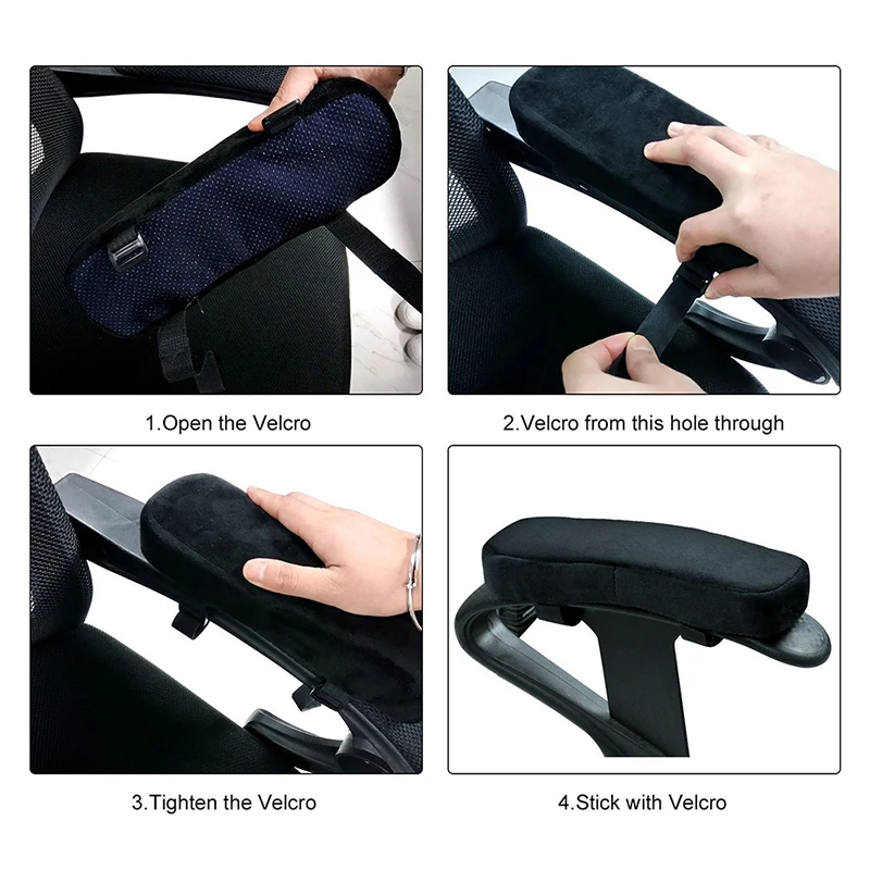 

1pc Armrest Pads Covers Foam Elbow Pillow For Forearm Pressure Relief Arm Rest Cover For Office Chairs Wheelchair Comfy Gaming