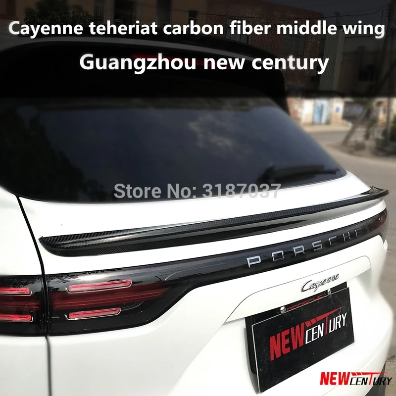 Задний спойлер из углеродного волокна для Porsche Cayenne 2018 -2020 | Автомобили и мотоциклы