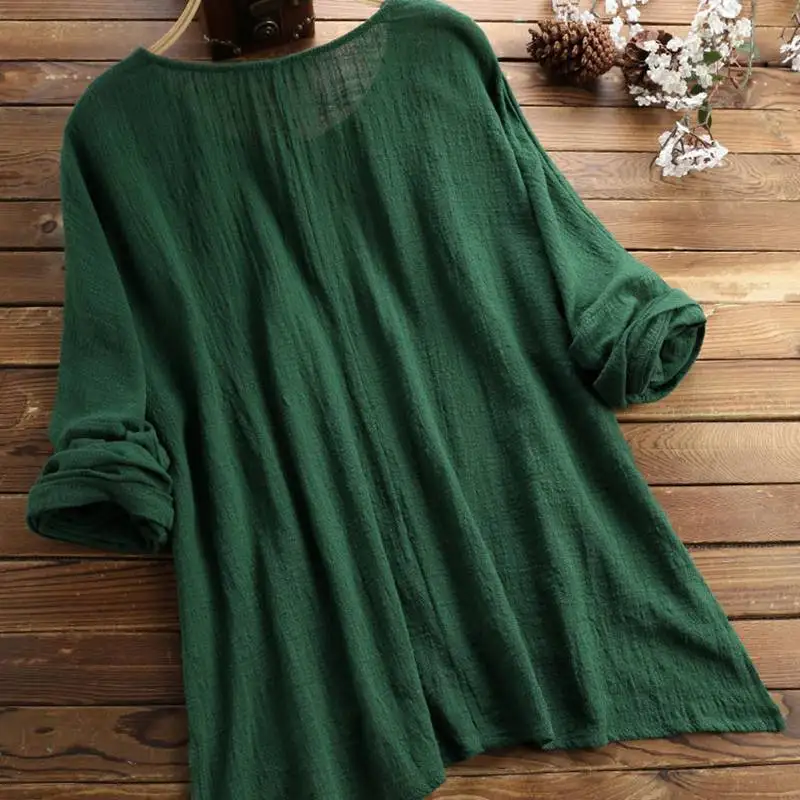 Mferlier Autumn New Womens Blouses O Neck Long Sleeve Pockets Irregular Hem Ladies 6XL 7XL 8XL Plus Large Size Red Casual Tops |