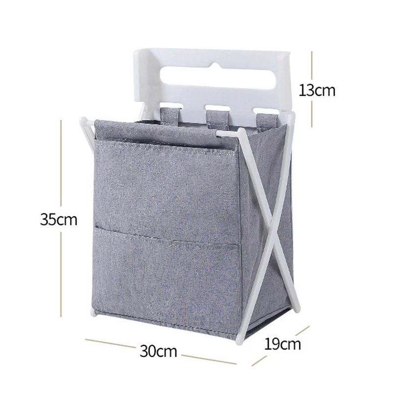 

Wall Mounted Laundry Organizer Bag Foldable Washable Laundry Basket Home Clothes Storage Hamper Basket Bag