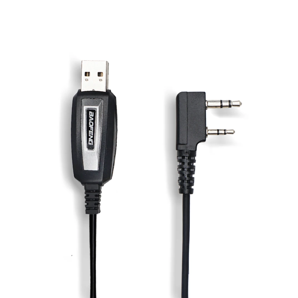 100 baofeng original walkie talkie usb programming cable with cd driver for baofeng uv5r pro uv82 bf888s ham radio accessories free global shipping