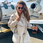 Куртка женская Байкерская из искусственной кожи, Осень-зима 2021