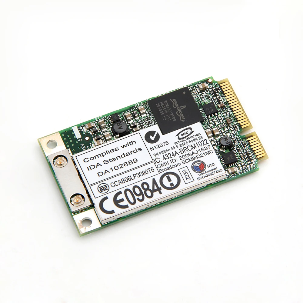 Беспроводная сетевая карта беспроводной связи 300 Мбит/с Broadcom BCM94321MC bmc94321 BCM4321 2,4G/5G 802.11a/g/N Full Mini PCI-E WLAN