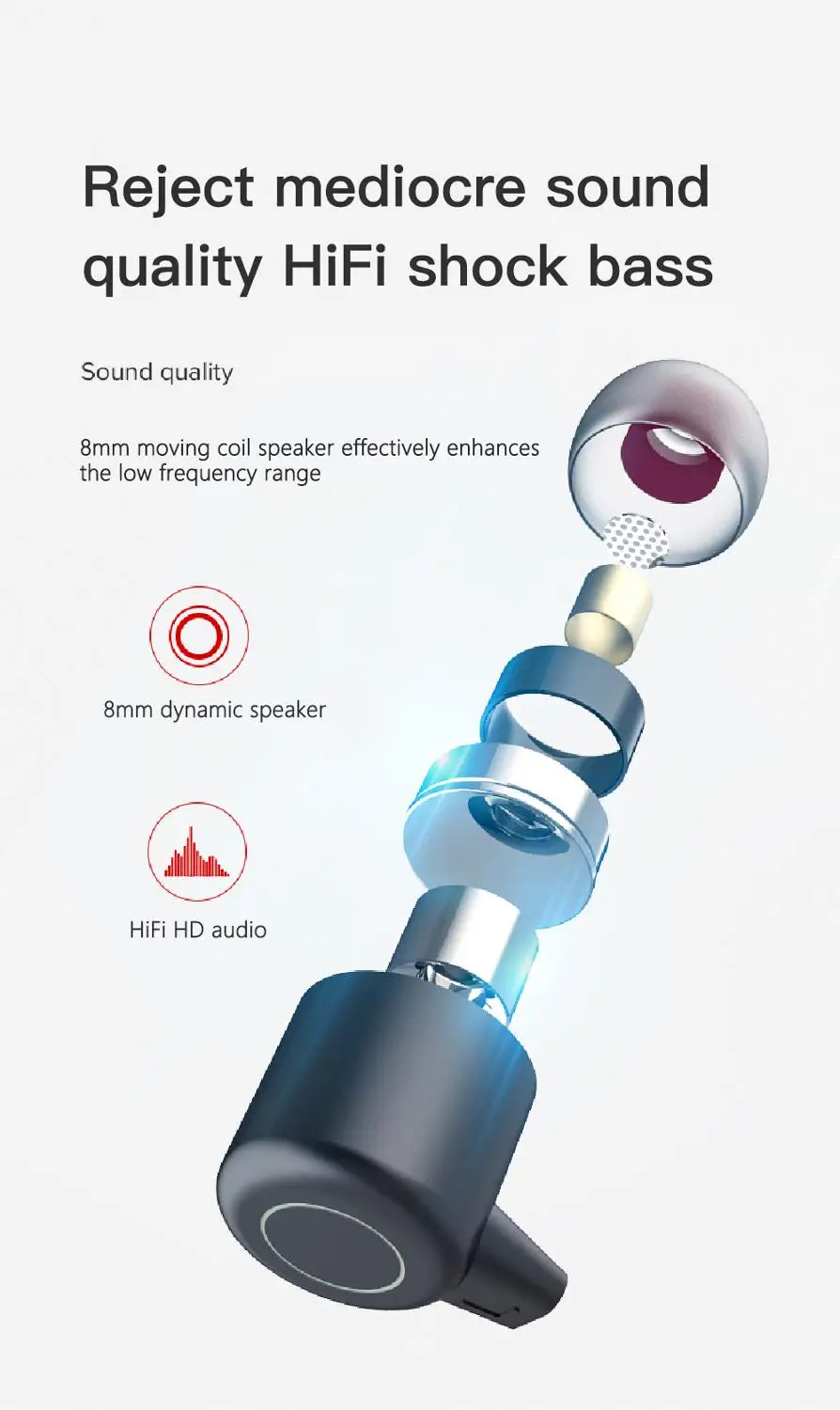 Bluetooth наушники с магнитной застежкой и микрофоном|Наушники гарнитуры| |