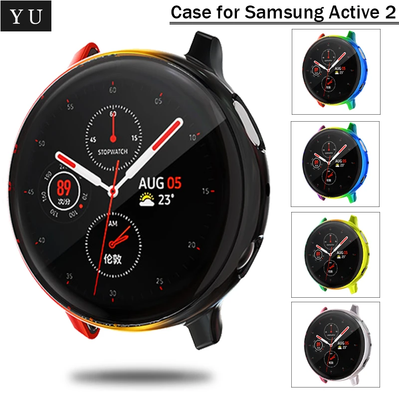 

New TPU Protective Case+Protective film for Samsung Galaxy Watch Active 2 44mm/40mm Protection Active2 44mm/40mm Case