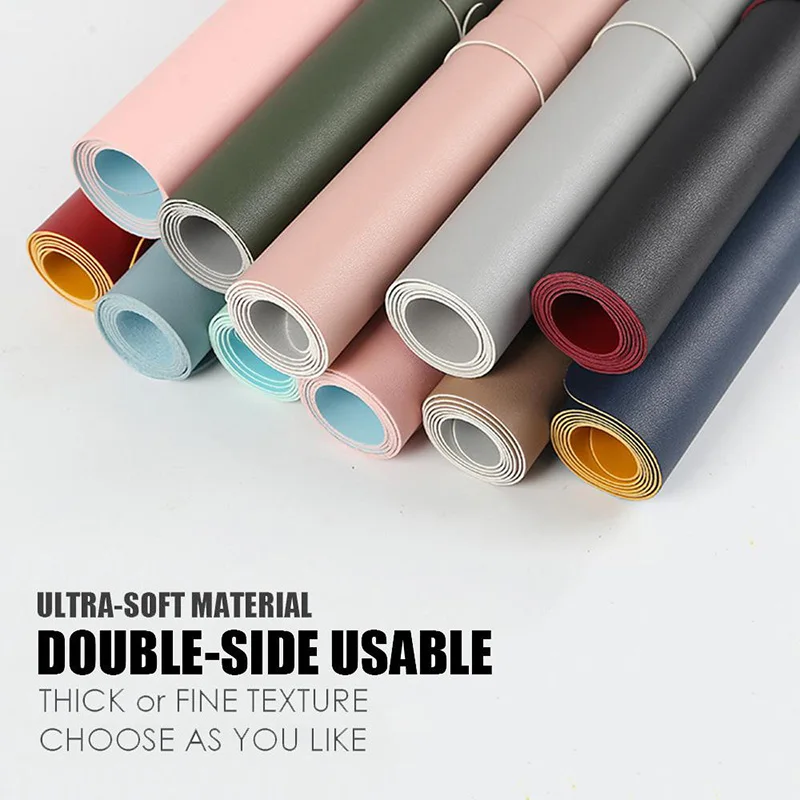 Водонепроницаемый PU кожаный двухсторонний портативный большой коврик для мыши