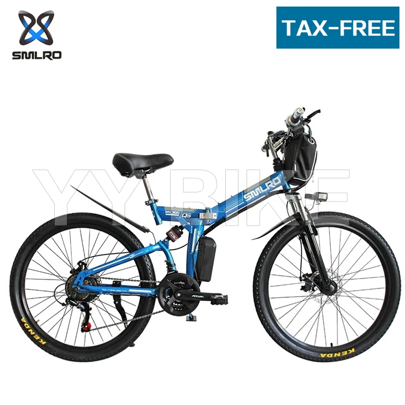 

SMLRO MX300 1000W 48V 18AH Adult Folding Electric Bike 26 Inch Wheel Road Electromobile foldable Mountain Bicycle E-Bike Ebike