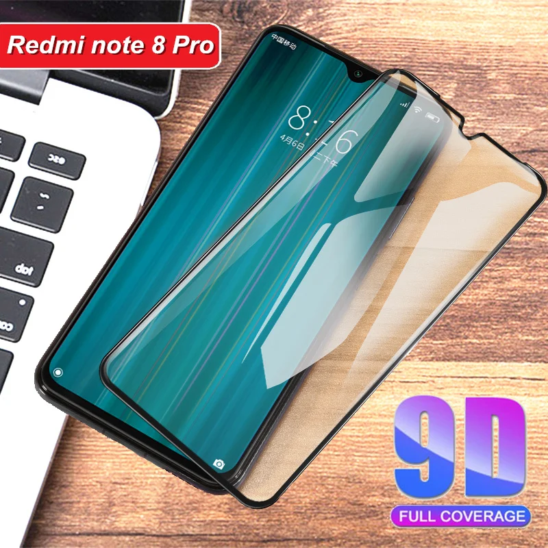 9D закаленное стекло для Xiaomi Redmi Note 8 Pro Полное покрытие note8 Защитная пленка экрана
