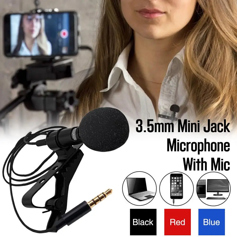 

Hot Sale!Changba All People Karaoke Collar Clip Mini Microphone Computer Network Omnidirectional Recording Wired Capacitor Phone