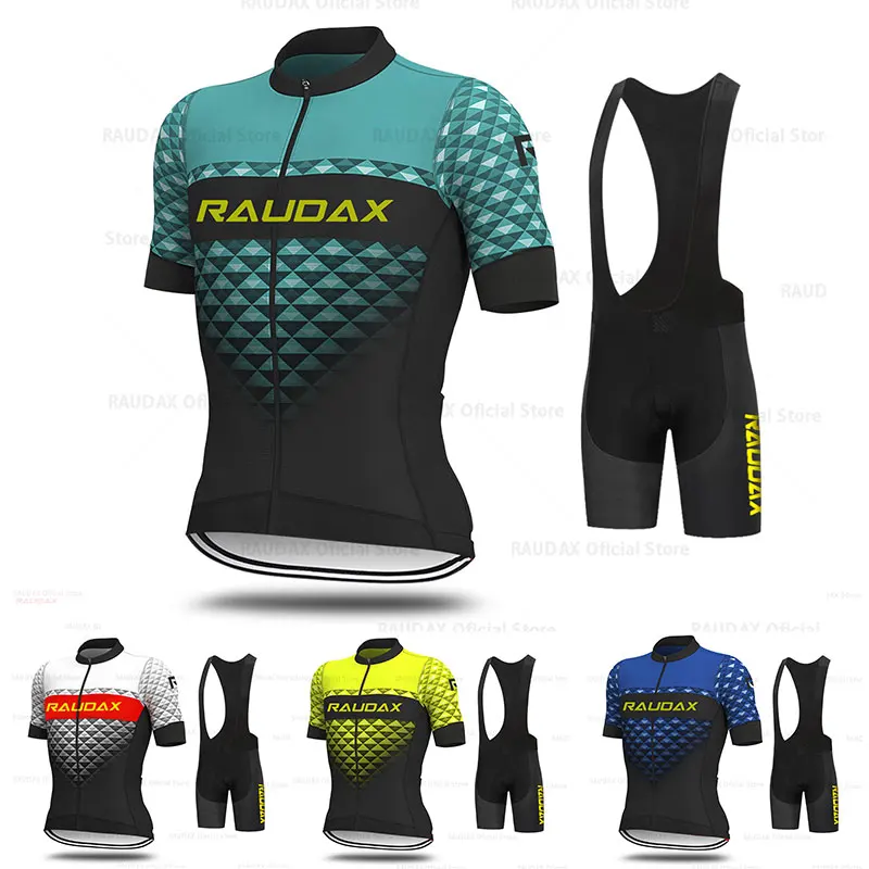 

2020 new Raudax Bicycle Team Short Sleeve Maillot Ciclismo Men's Cycling Jersey Summer outdoor breathable Cycling Clothing Set