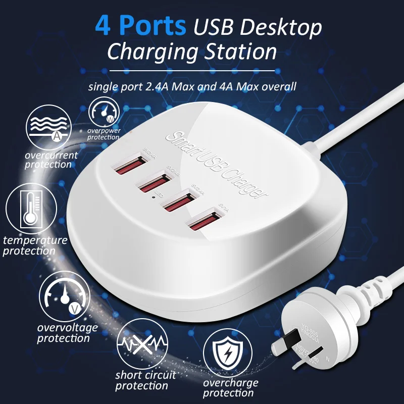 Дорожное зарядное устройство ce rohs автомобильное usb для быстрой зарядки 4 0