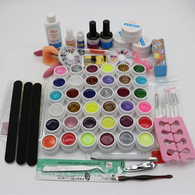 Новые набор для шеллака Pro 36 Вт уф гель белого огня и цвет ногтей инструменты