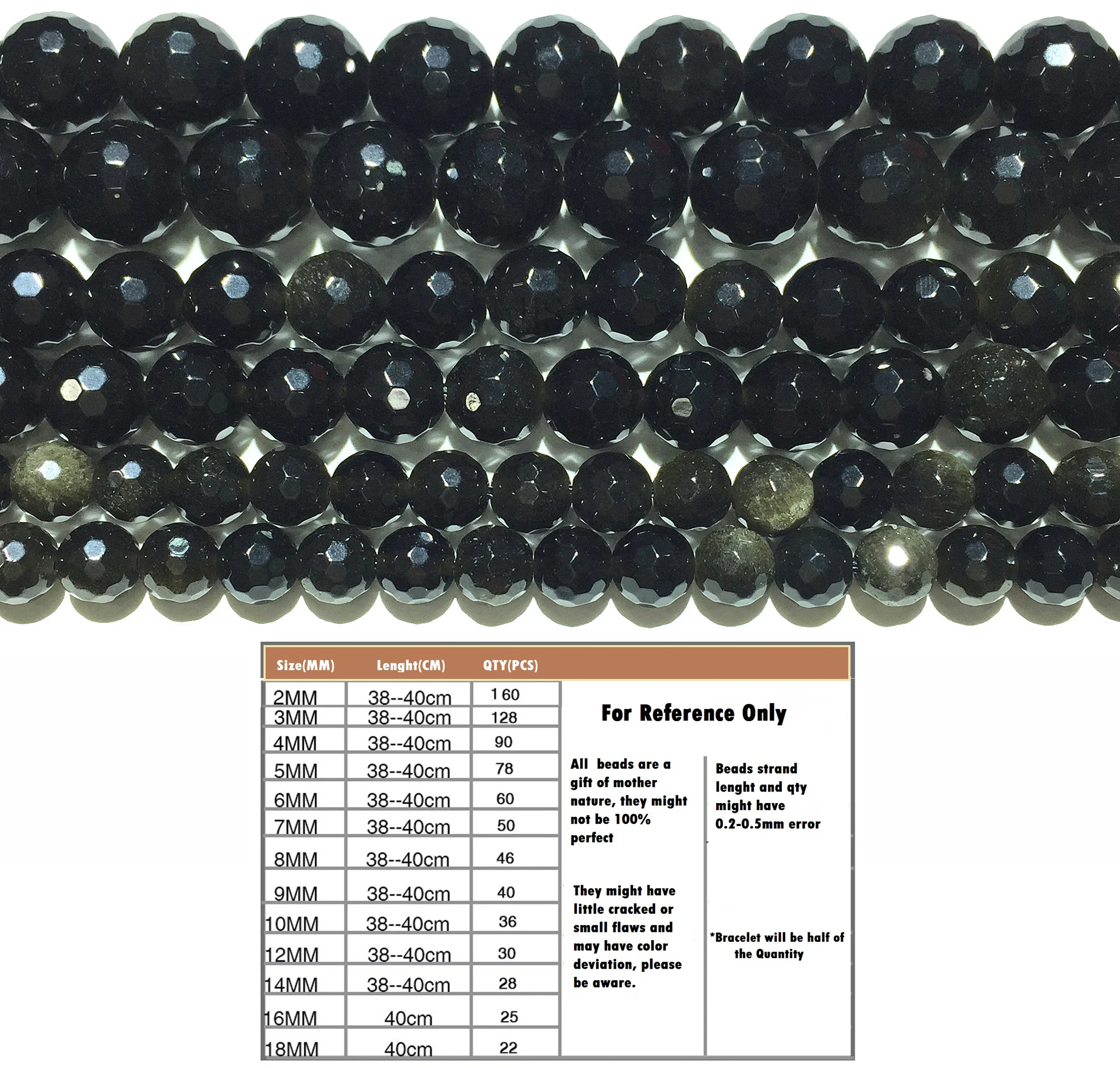 Заводская цена натуральный граненый черный обсидиан круглая свободная бусина