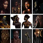 Черно-белая африканская Женская 5D алмазная картина, полная вышивка крестом, мозаика, абстрактная ню вышивка стразами девушка, Декор для дома