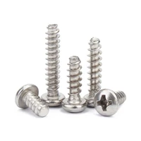 1050x 304 stainless steel cross recess phillips pan round head flat end self tapping screw m1 2 m1 4 m1 7 m2 m2 6 m3 m3 5 m4 m5