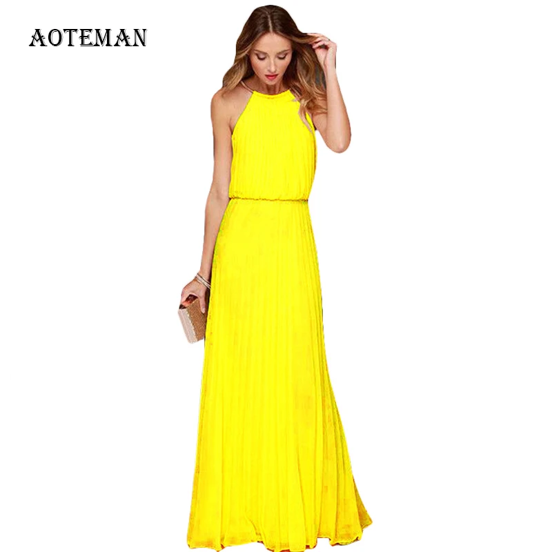 Летние Длинные вечерние платья женские 2019 Модные Винтажные тонкие однотонные