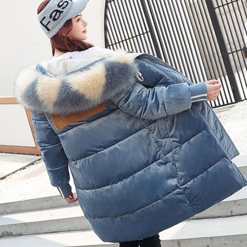 2019 новая зимняя куртка с капюшоном и длинными рукавами одноцветная хлопковой