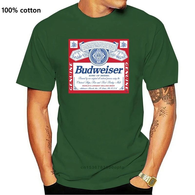 

Новая футболка Budweiser унисекс, мужская, женская, Мужская футболка