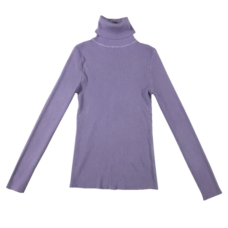 Свитер женский осенне-зимний эластичный с высоким воротом | Женская одежда