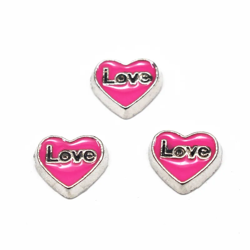 Новинка 10 шт./лот серебро сердце жизни сплав плавающий в форме двойного конуса