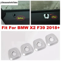auto door lock abs protective decoration sequins cover kit trim fit for bmw x2 f39 2018 2019 2020 2021 matte interior refit kit