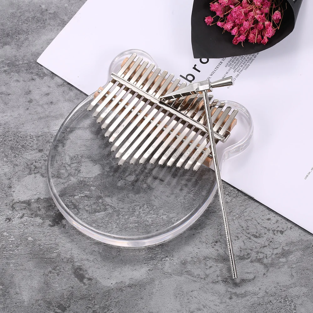 

Новейшее акриловое пианино Kalimba с 17 клавишами, 17 клавиш, Mbira, прозрачная клавиатура, инструмент с тюнером, молотком и сумкой для подарка, Kimi ...