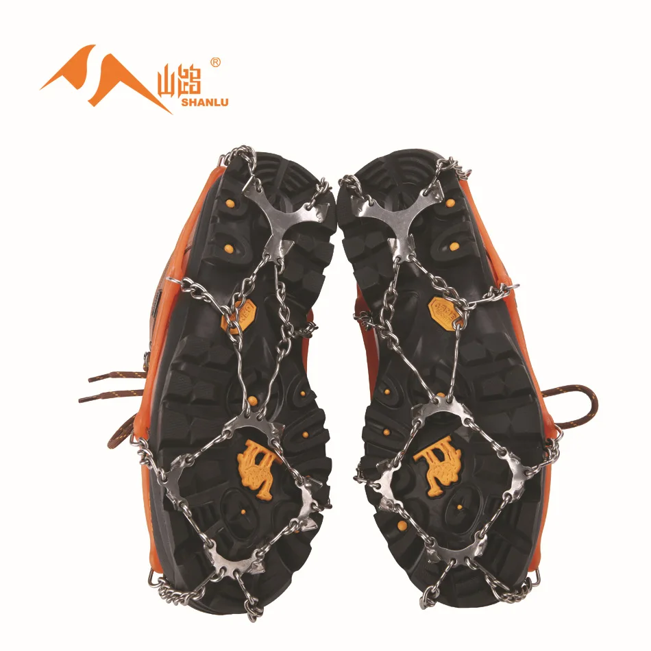 

Twelve-tooth ice and snow outdoor non-slip shoe cover 201 stainless steel welding non-slip crampons portable crampons