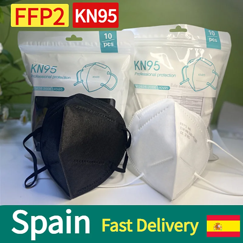 FFP2 маска черные маски для лица KN95 защитный фильтр рта FFP2mask ffp2reбираемый чехол Fpp2