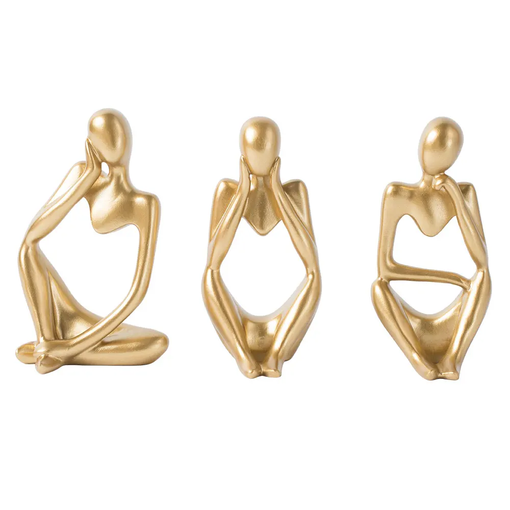 3 шт. фигурка золотого чарактера в скандинавском стиле | Дом и сад